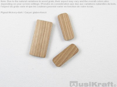 Pignut hickory-dark wood inserts (set)